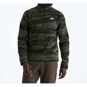NEW THE NORTH FACE glacier fleece pullover jacket in taupe green edge